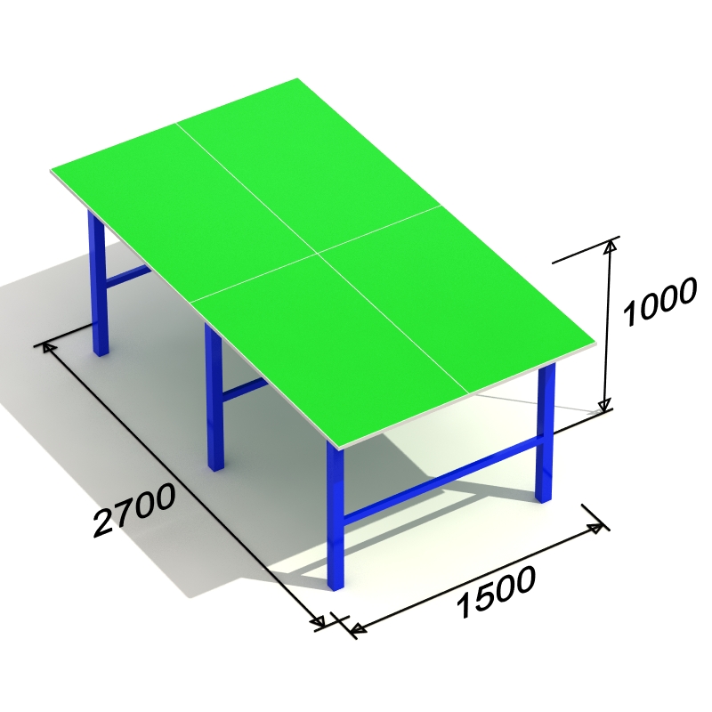 Размеры теннисного стола чертеж
